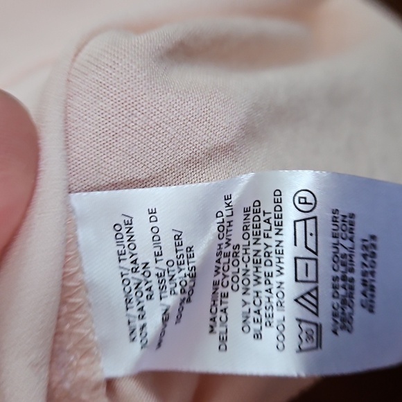 Sleeveless Light Pink Ruffle Blouse, XL, Lightweight - Picture 8 of 8